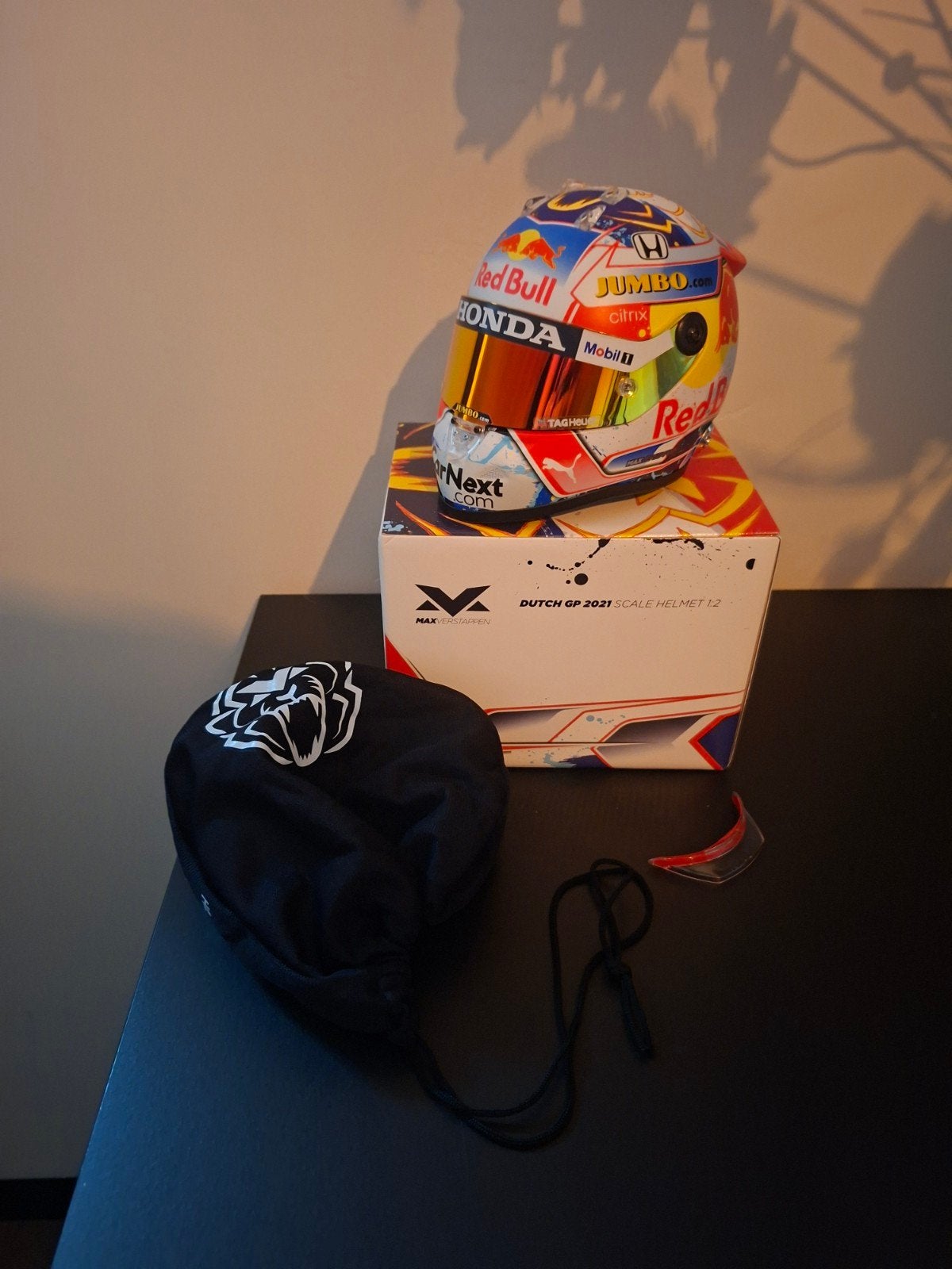Max Verstappen helm Zandvoort 2021 Schaal 1:2 Nieuwstaat, Verzamelen, Automerken, Motoren en Formule 1, Ophalen of Verzenden