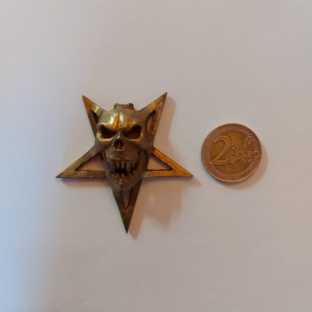 Unieke Schedel Pentagram Bedel/Hanger - Alt/Goth/Punk, 1 bedel, Ophalen of Verzenden, Nieuw, Overige materialen