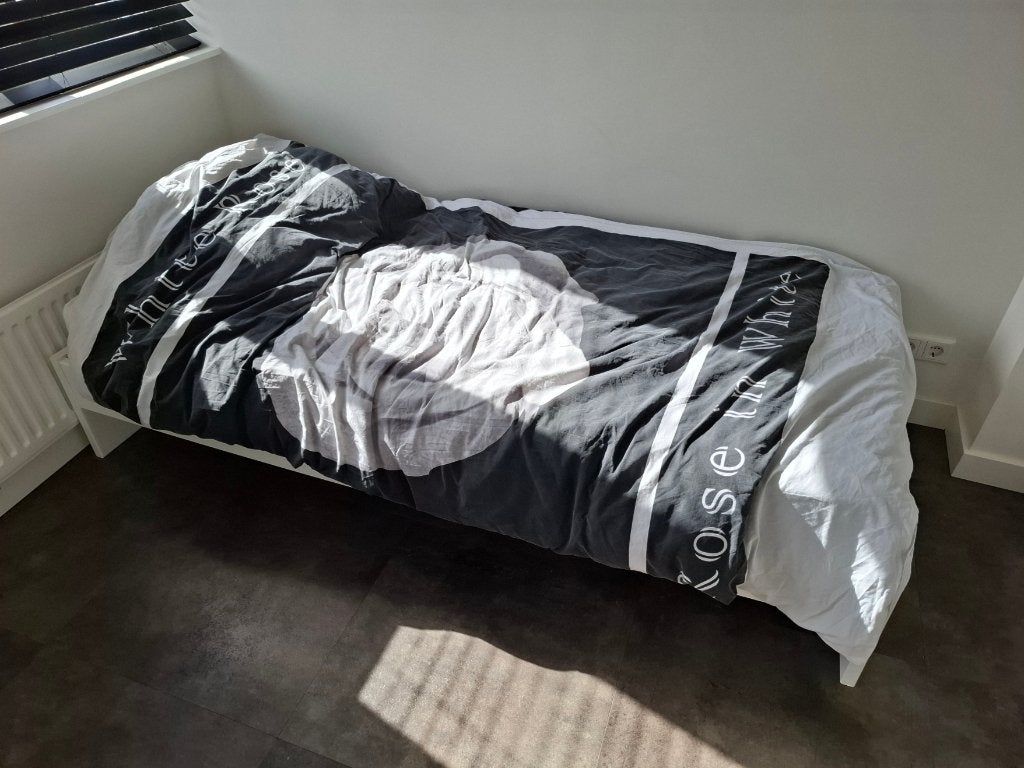 Compleet wit kinderbed / eenpersoonsbed, Ophalen, Gebruikt, 90 cm, Eenpersoons