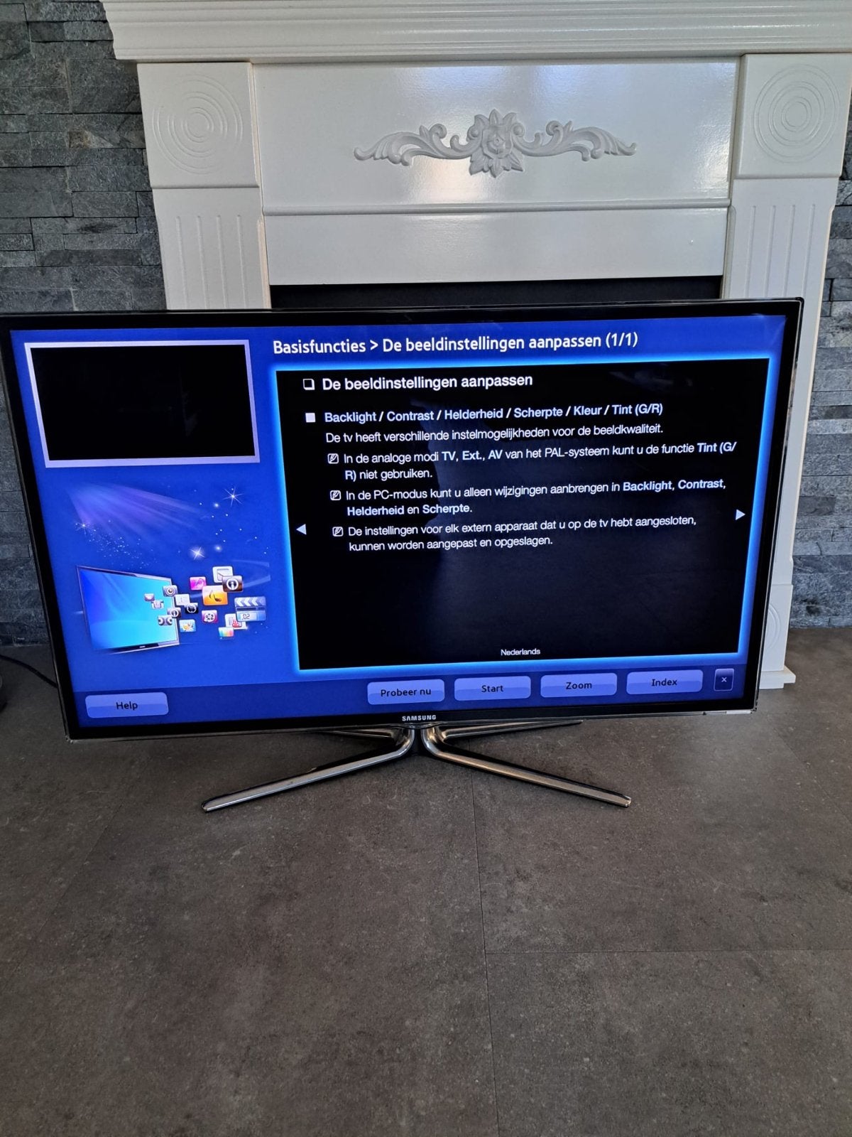 Samsung UE40D6750WS 40 inch Smart TV, LED, Ophalen of Verzenden, Zo goed als nieuw, 100 Hz