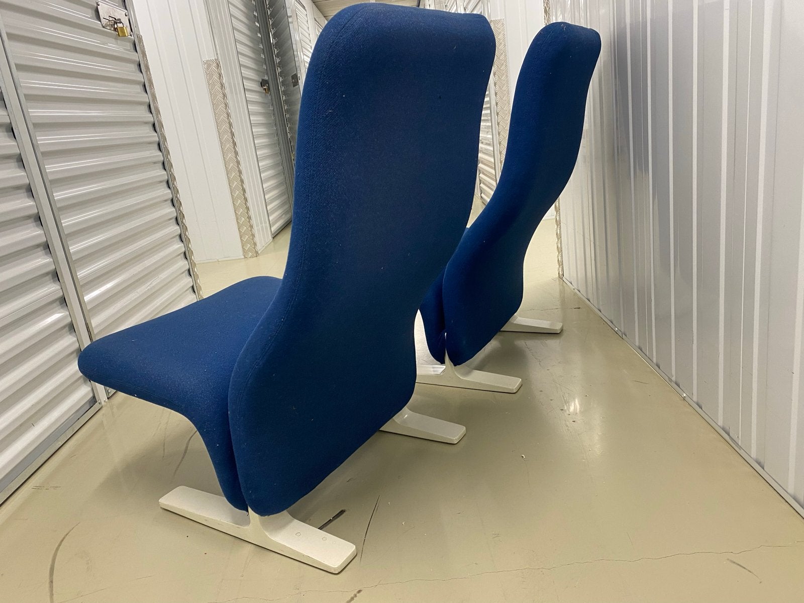 Set van 2 Artifort Concorde stoelen - Pierre Paulin, Huis en Inrichting, Twee, Blauw, Ophalen of Verzenden, Zo goed als nieuw