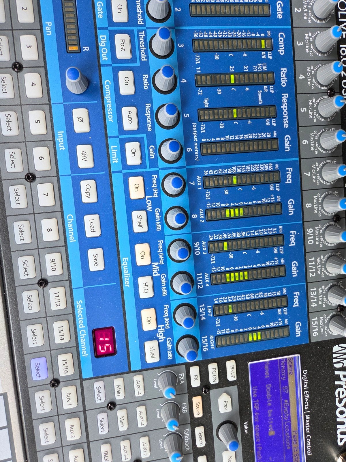 Presonus StudioLive 16.0.2 USB Digitale Mixer, Ophalen, Gebruikt, 10 tot 20 kanalen, Microfooningang
