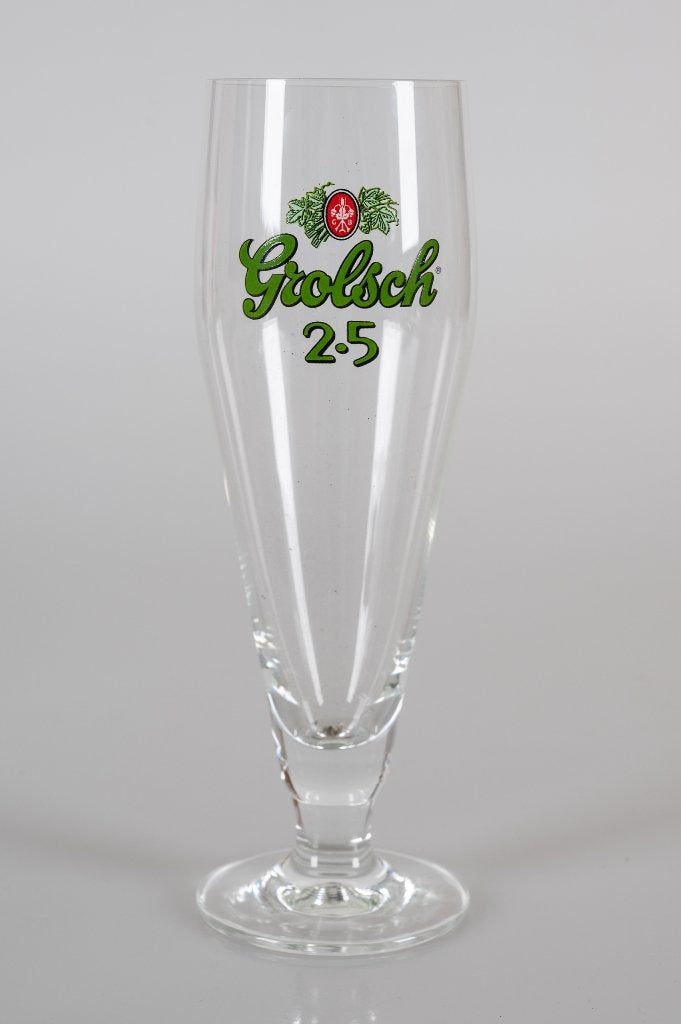 Grolsch glas 2.5, Ophalen of Verzenden, Gebruikt, Glas of Glazen, Grolsch