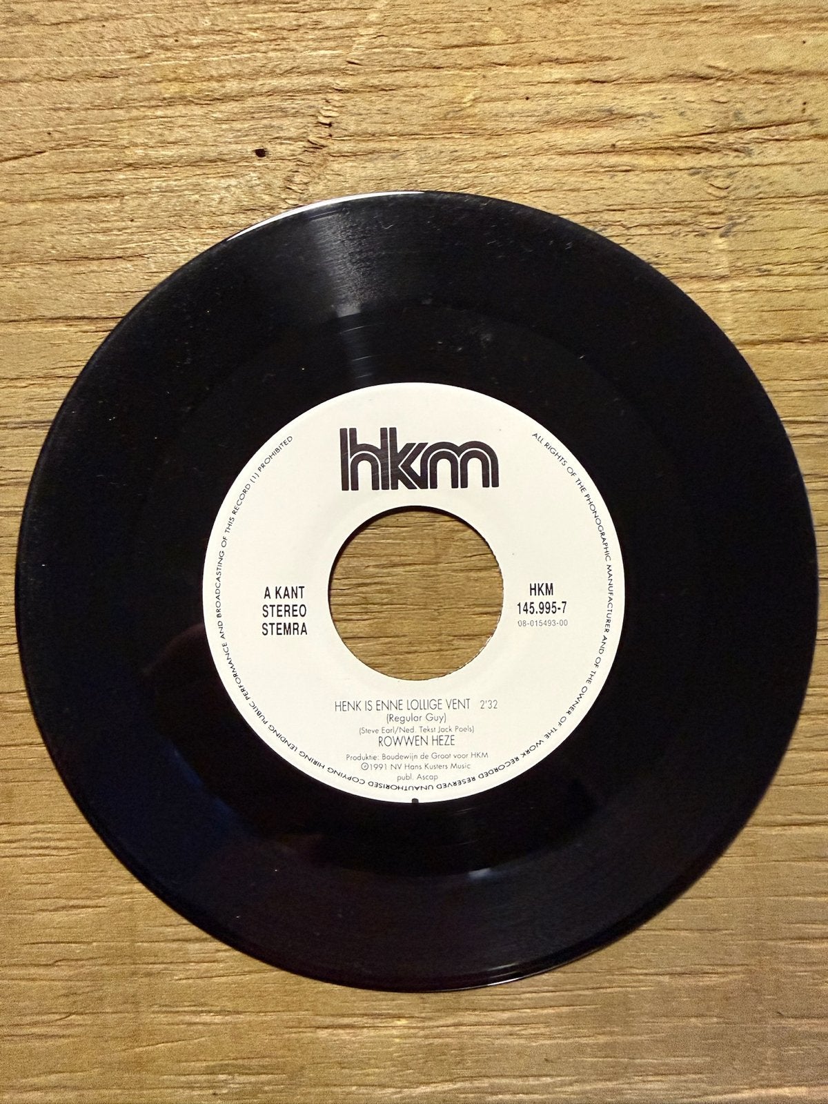 Rowwen Hèze - 'N Man & 'N Vrouw (Single, 1990), Gebruikt, Originele persing, 7 inch, Ophalen of Verzenden