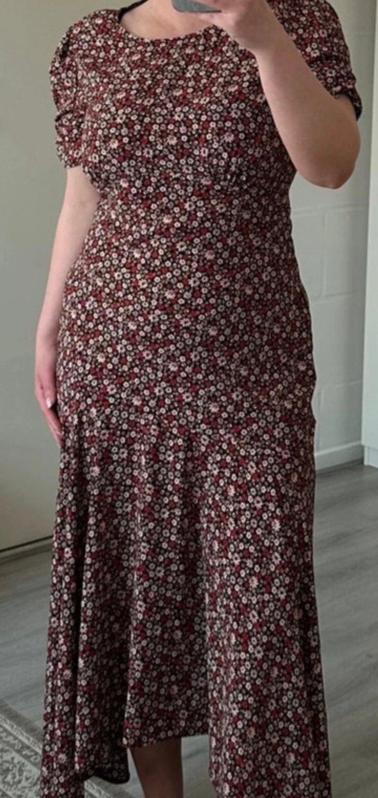Primark zwarte jurk met bloemenprint en ritssluiting, Kleding | Dames, Maat 38/40 (M), Overige kleuren, Ophalen of Verzenden, Zo goed als nieuw
