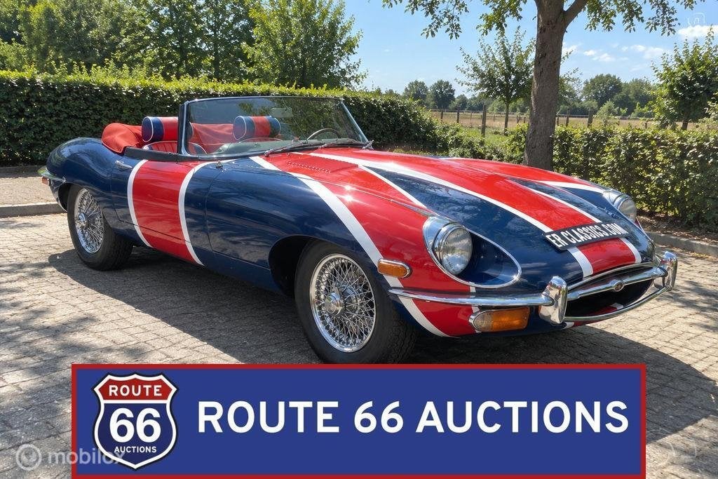 Jaguar E-Type S2 Cabriolet | 1970 | Route 66 Auctions, Overige carrosserieën, Zwart, Bedrijf, Handgeschakeld