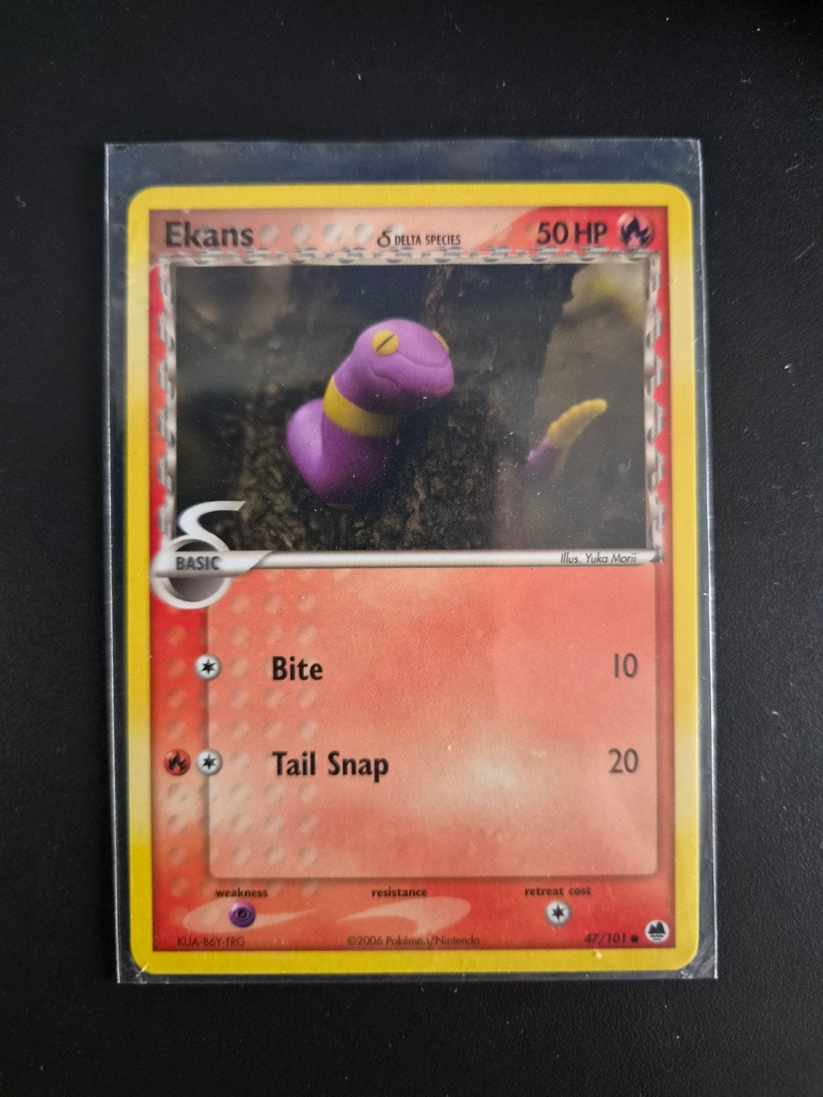 Ekans Delta Species Pokémon kaart uit 2006, Ophalen of Verzenden, Zo goed als nieuw, Losse kaart