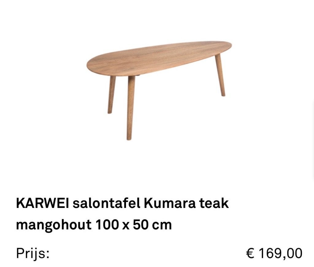 Salontafel mangohout, Huis en Inrichting, Ophalen, 100 tot 150 cm, Nieuw, 50 tot 100 cm
