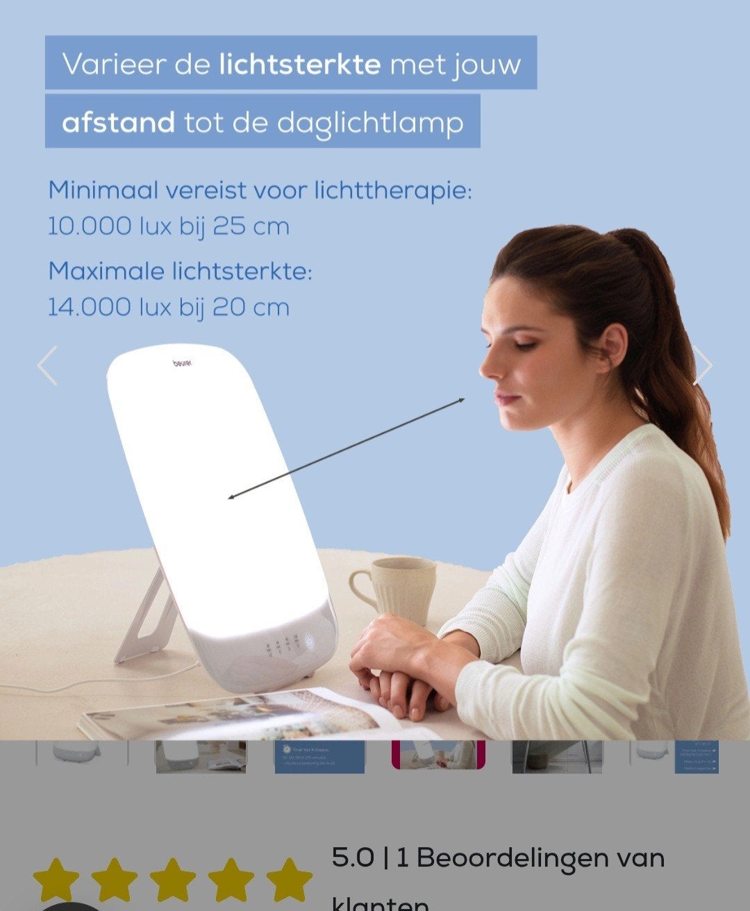 Beurer TL 85 Daglichtlamp (Lichttherapielamp) nieuw in doos, Ophalen of Verzenden, Nieuw, Overige typen