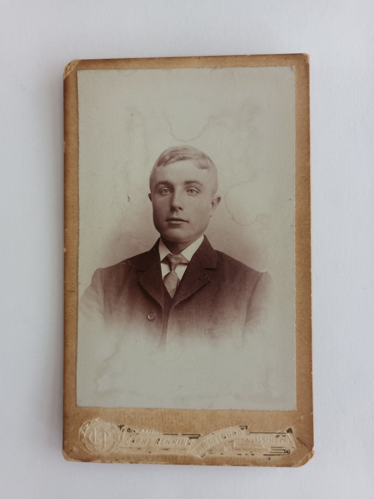 Kabinetfoto Henning De Doelen, Verzamelen, Ophalen of Verzenden, Voor 1940, Gebruikt, Foto