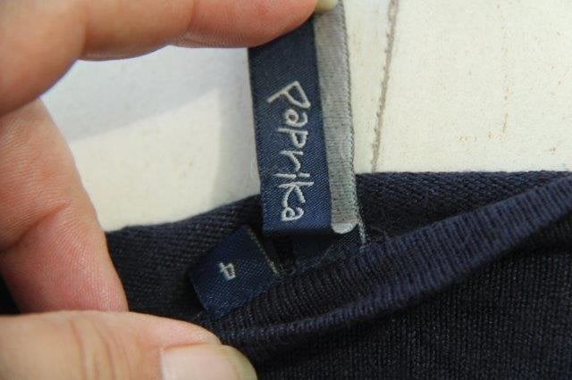 Vest donkerblauw/ zilver Paprika mt t4 (50) Vaste prijs AAN, Blauw, Trui of Vest, Ophalen of Verzenden, Zo goed als nieuw