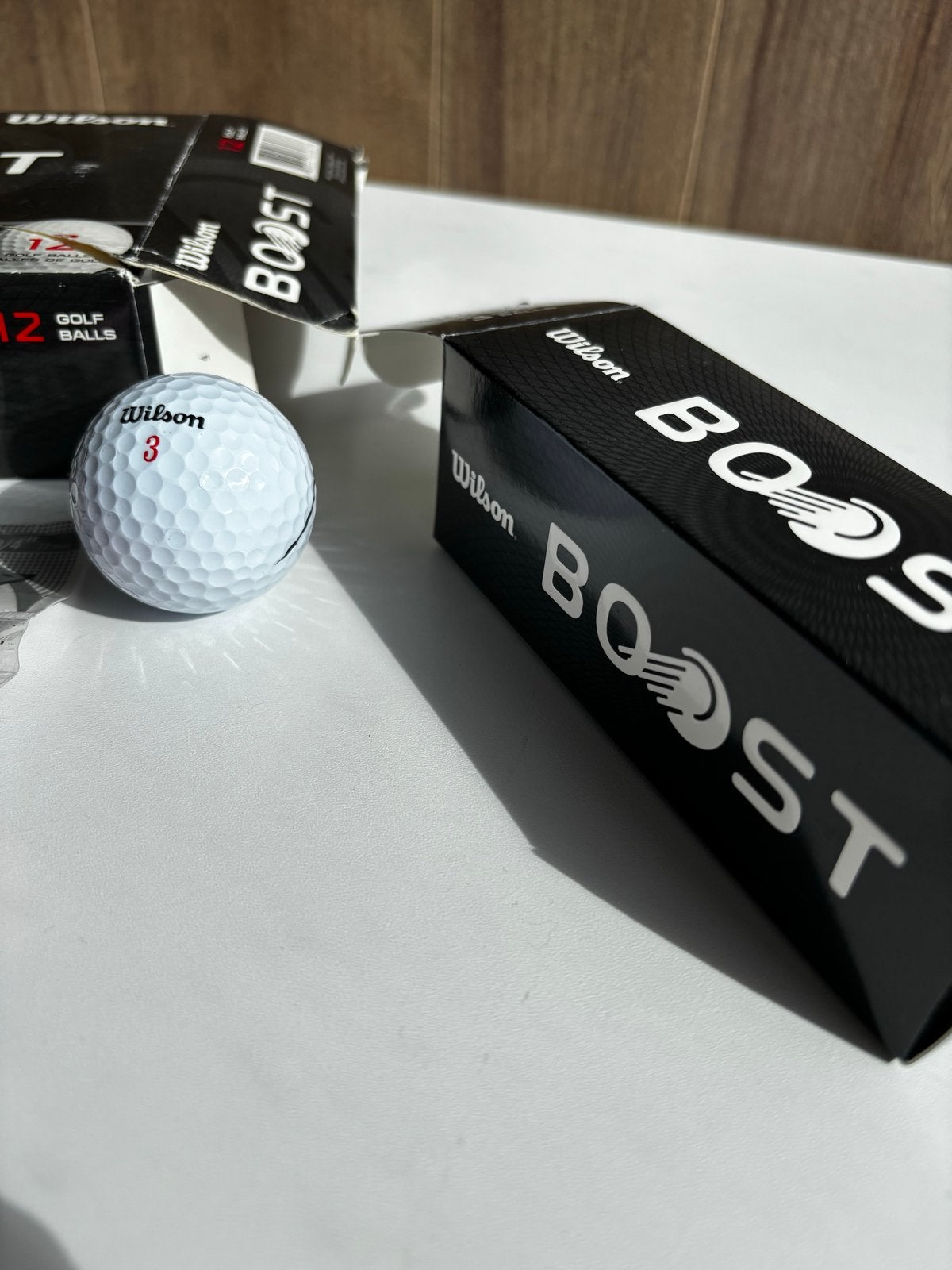 Wilson Boost Golfballen (12 stuks) met Lignum Tees, Sport en Fitness, Golf, Ophalen of Verzenden, Nieuw, Bal(len), Overige merken