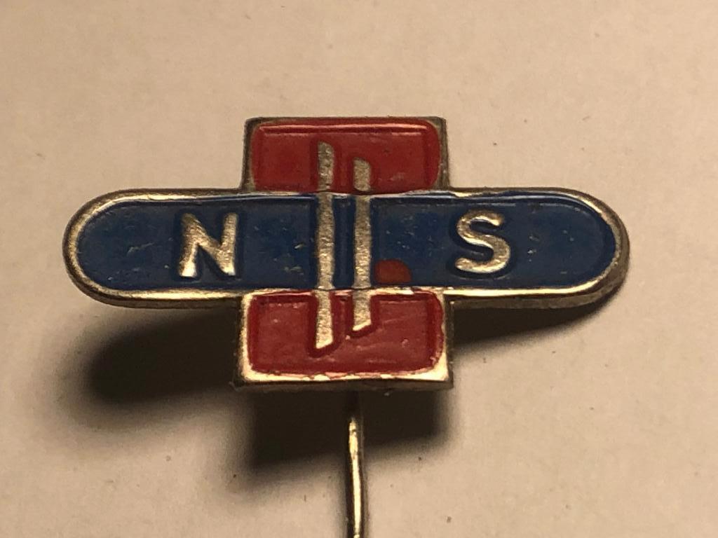 Metalen NS NEDERLANDSE SPOORWEGEN Speld., Verzenden, Zo goed als nieuw, Transport, Speldje of Pin