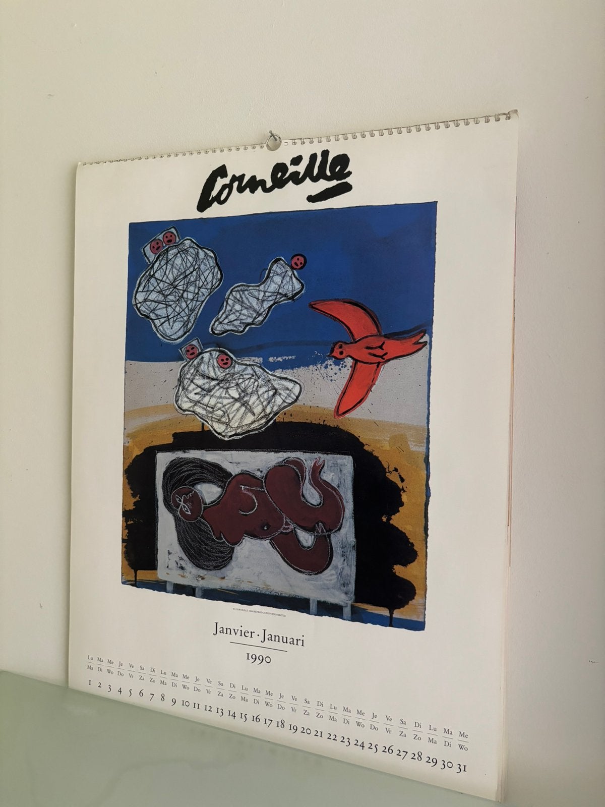 Corneille kalender 1990, Ophalen