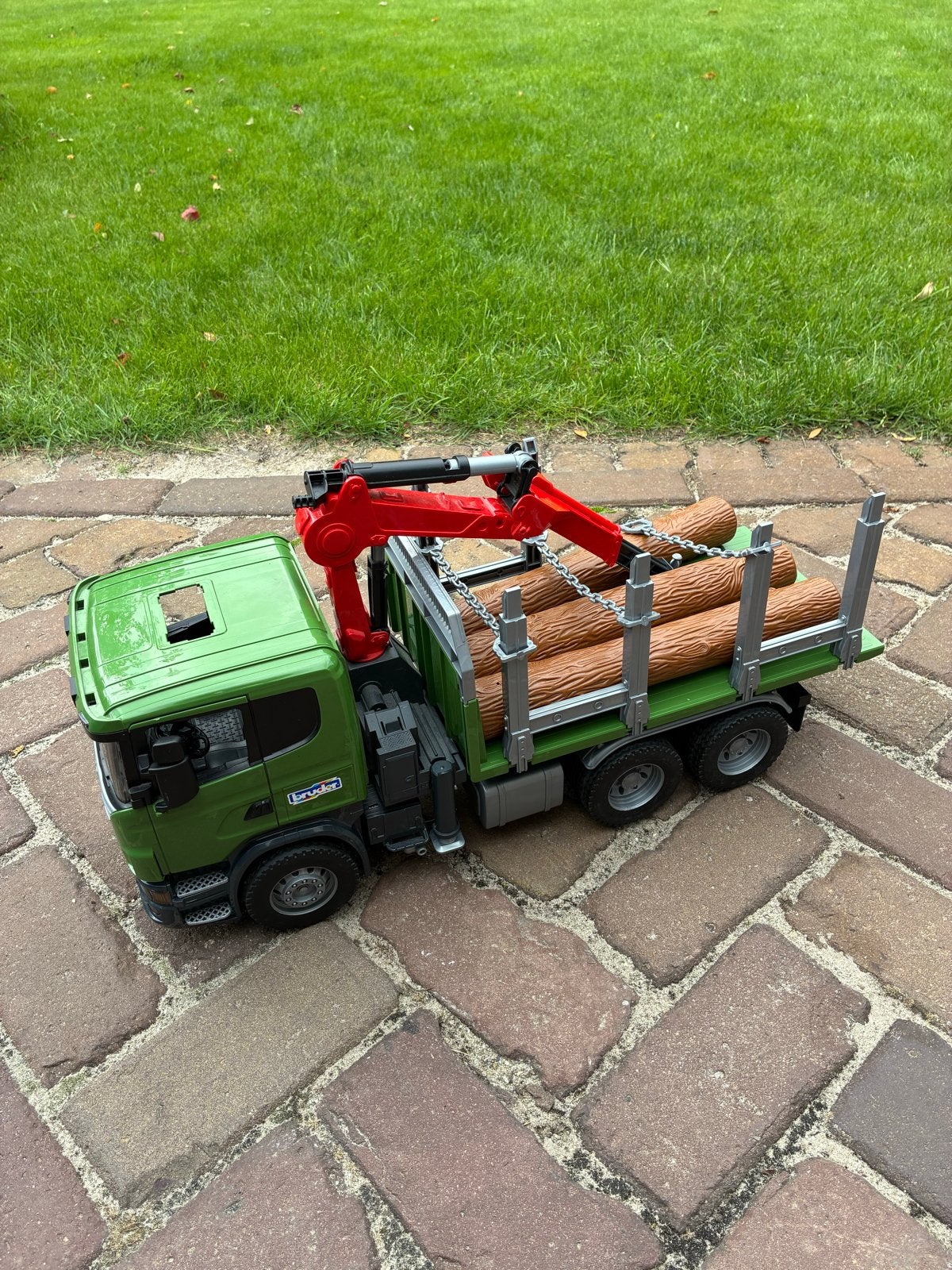 Bruder 1:16 Houttransportwagen + Stammen 1:16, Ophalen, Gebruikt