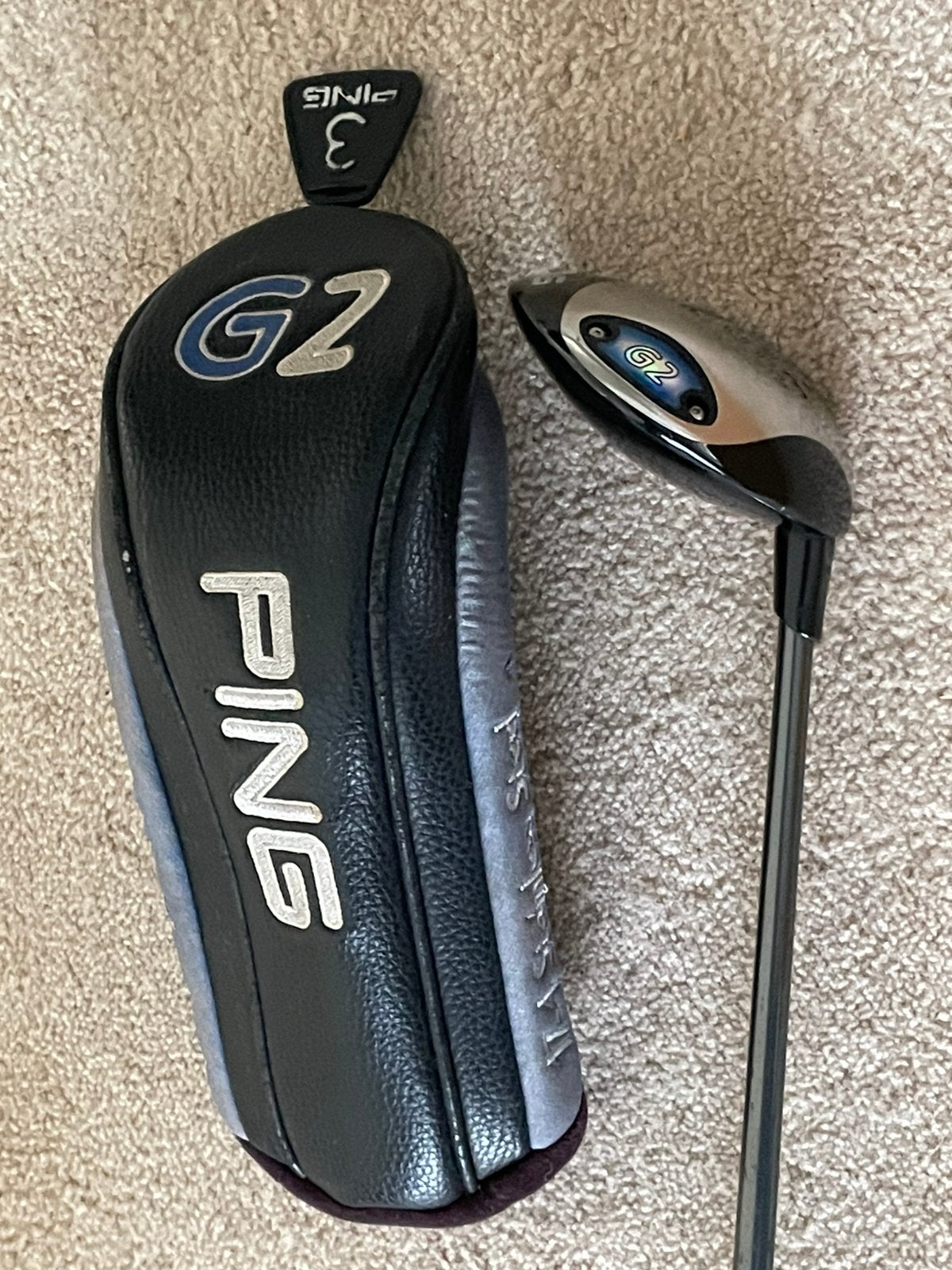 PING G2 houten 3, met originele headcover, Ophalen, Gebruikt, Club, Ping