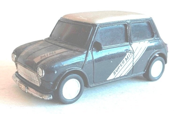 Mini Cooper zwart Welly., Ophalen of Verzenden, Gebruikt, Auto