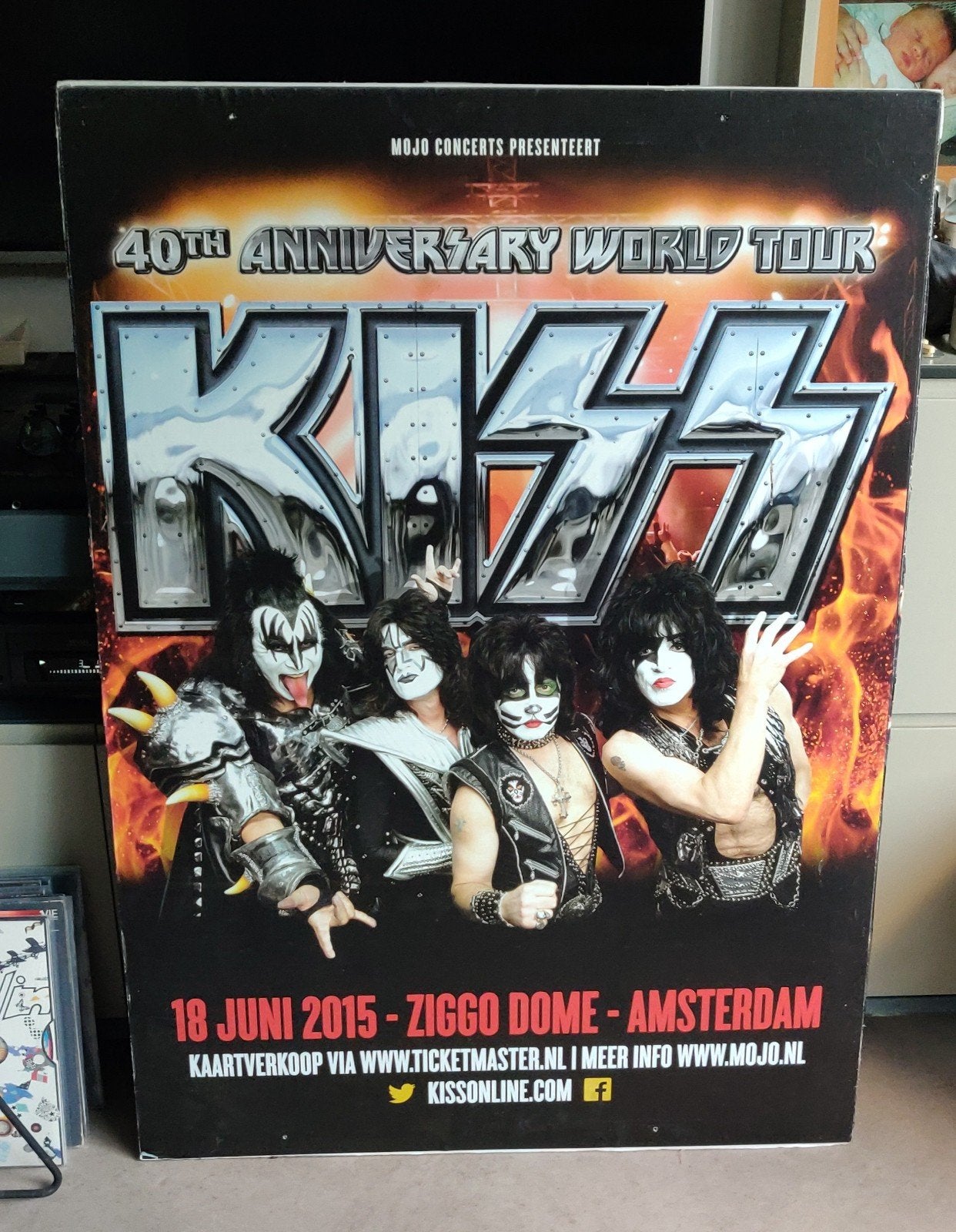 Kiss concert billboard gaaf in mancave of garage, Ophalen, Zo goed als nieuw
