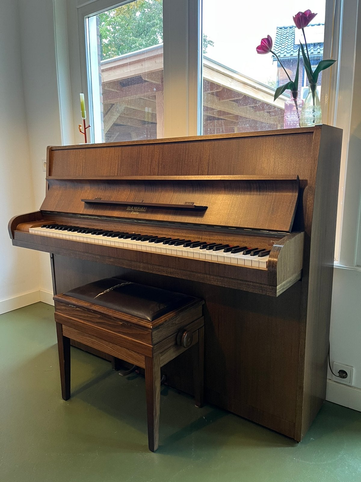 Nette houten piano, Ophalen, Gebruikt, Bruin, Piano