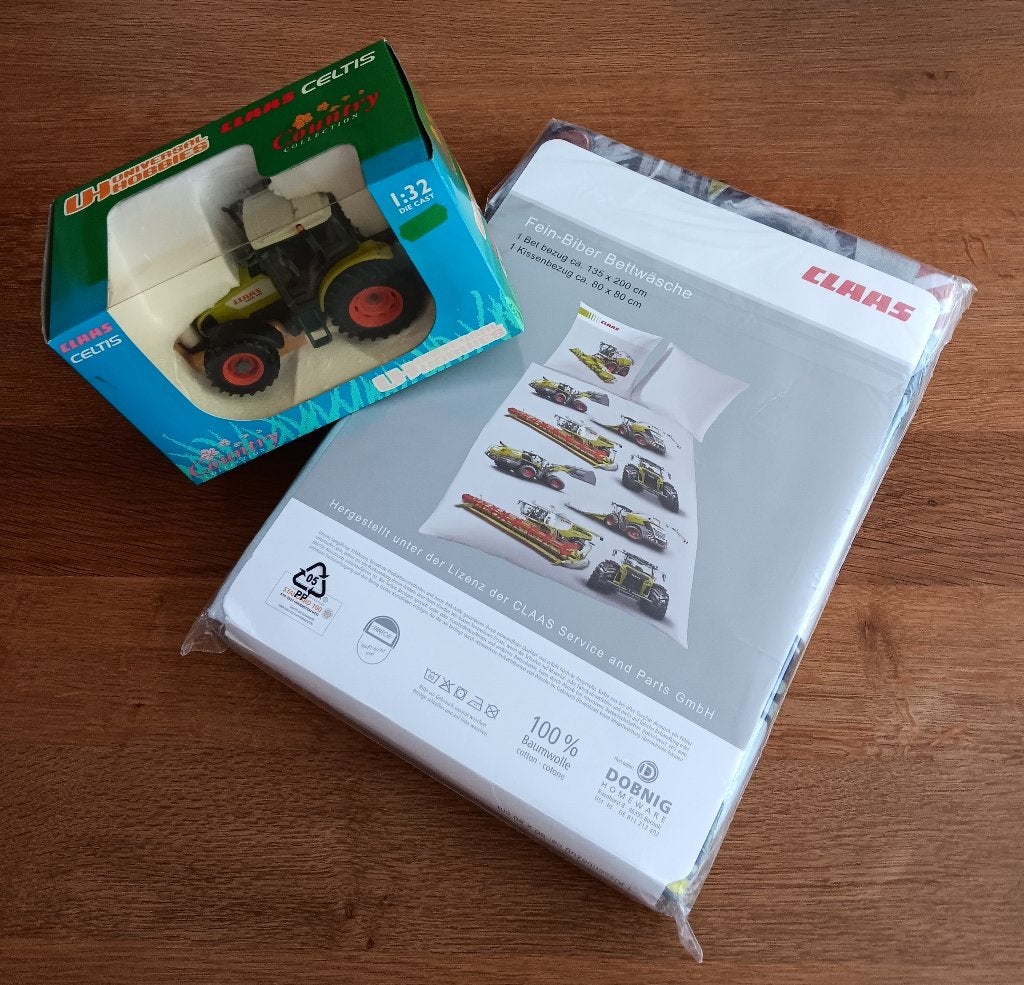 NIEUW: Claas dekbedovertrek met sloop + Claas Celtis 1:32, Ophalen of Verzenden, Nieuw