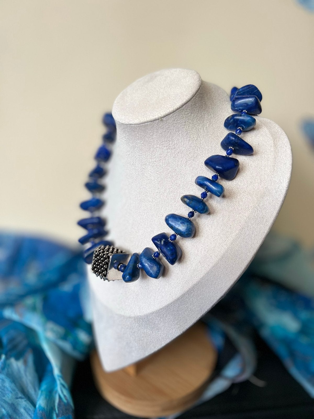Lapis lazuli zilver hanger beschermt intuïtie eyecatcher, Blauw, Magnolia11, Nieuw, Ophalen of Verzenden