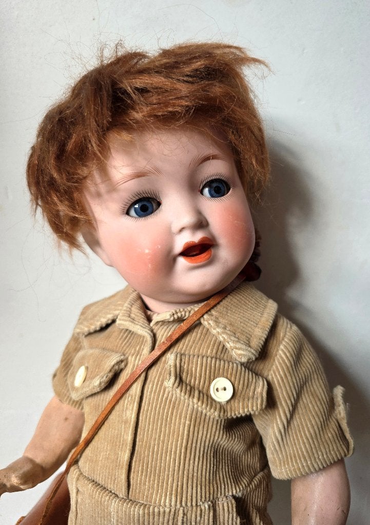 Antieke pop, heubach 342 boyscout, Ophalen of Verzenden, Gebruikt, Pop