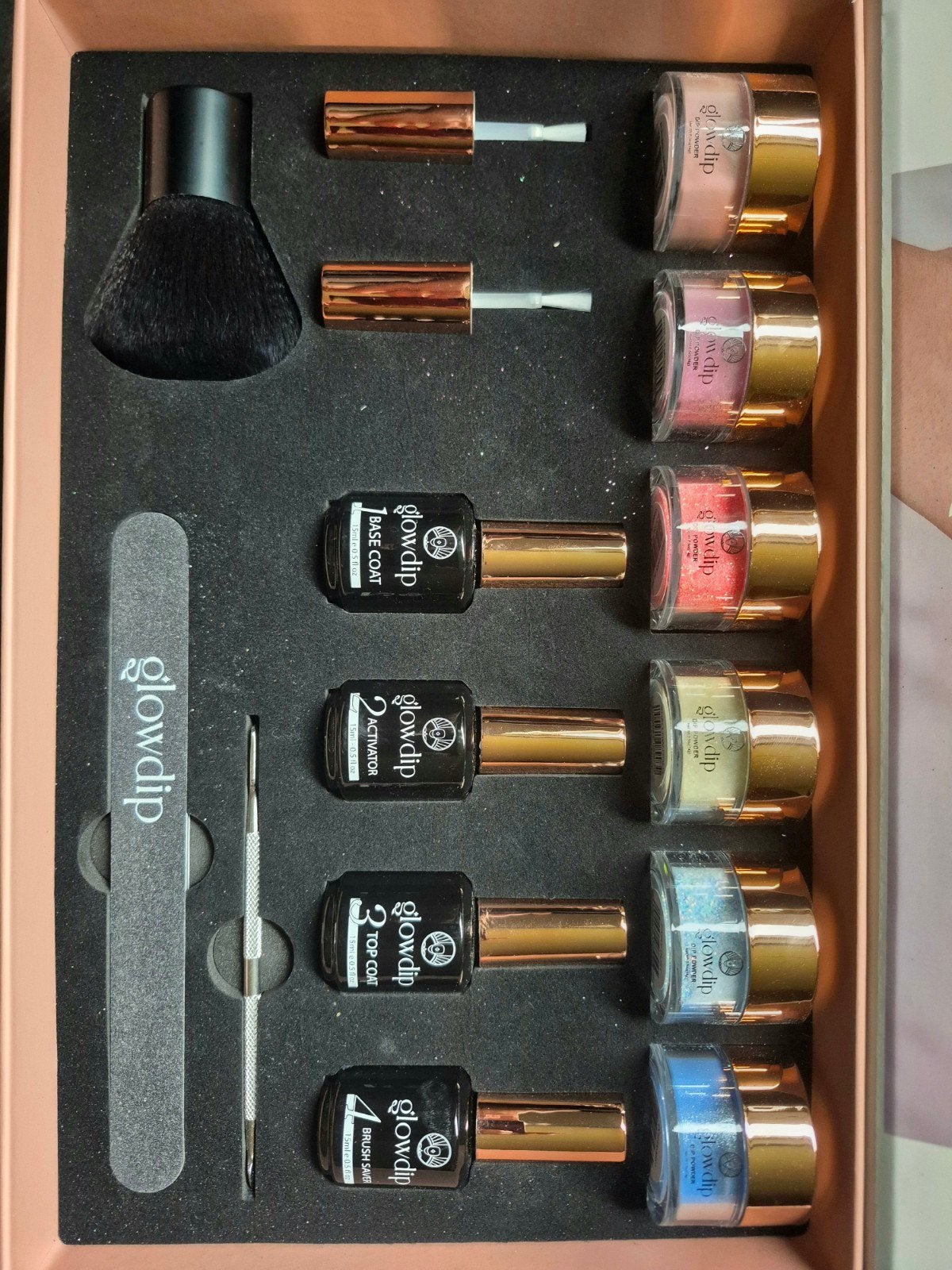 Glowdip starterset 6 kleuren, Ophalen of Verzenden, Zo goed als nieuw, Overige kleuren, Handen en Nagels