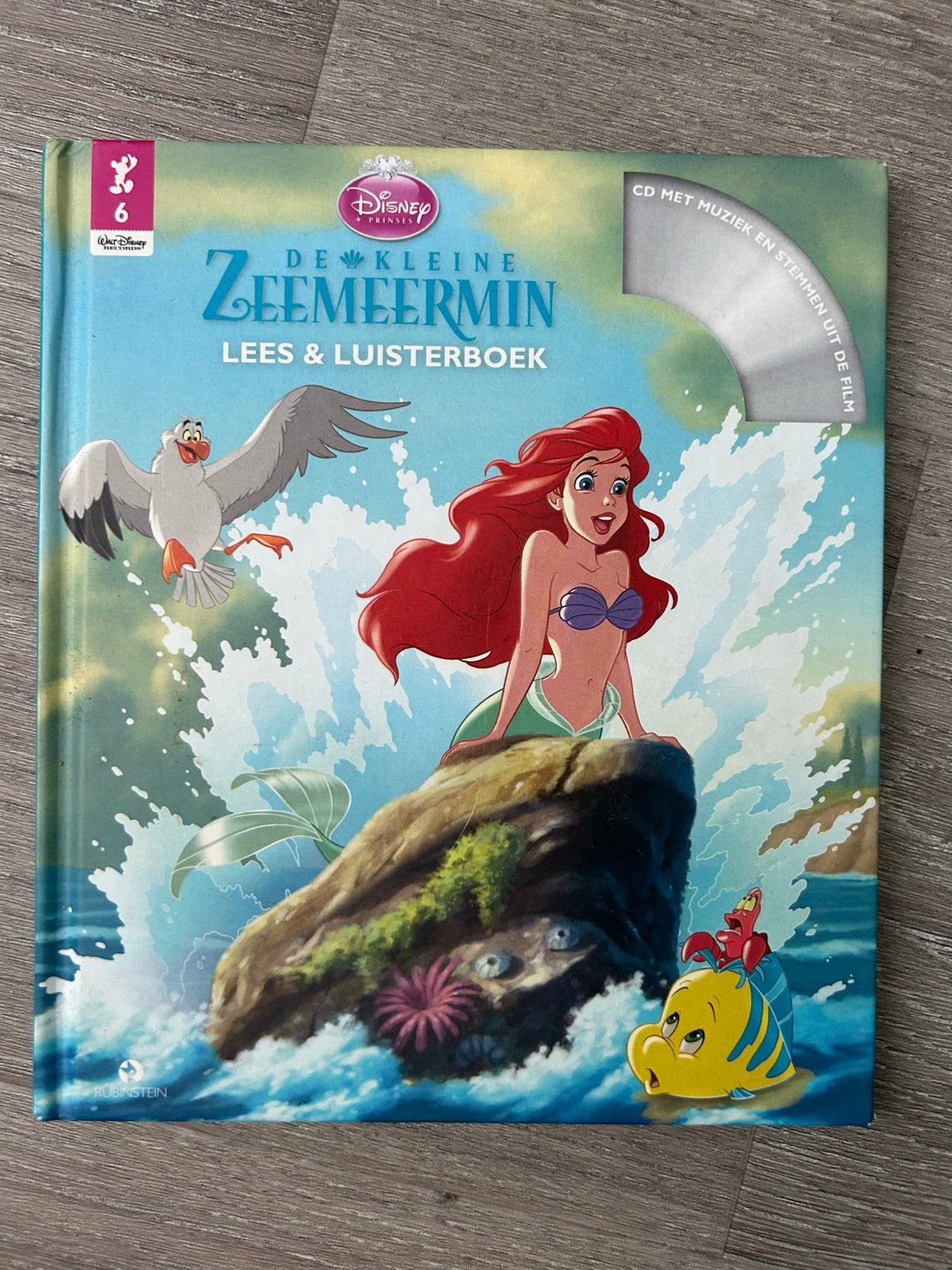 Disney De Kleine Zeemeermin Lees & Luisterboek met CD, Boeken, Ophalen of Verzenden, Zo goed als nieuw, Sprookjes