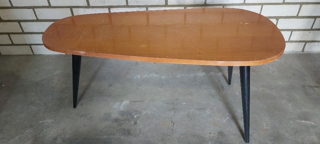 Vintage Retro Mid-Century Salontafel, Ophalen, Minder dan 50 cm, Gebruikt, 50 tot 100 cm