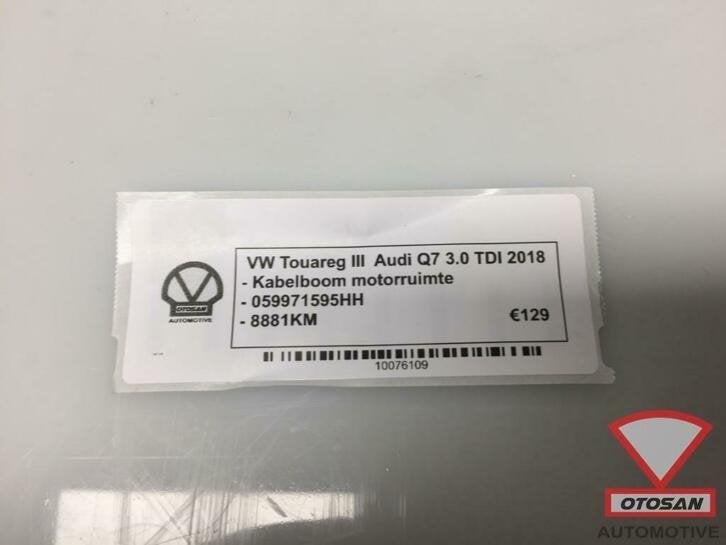 vw touareg audi q7 2018 3.0tdi kabelboom motorruimte 0599715, Auto-onderdelen, Gebruikt, AUDI AG, Auto-Union-Strasse 1
85045  Ingolstadt, DE