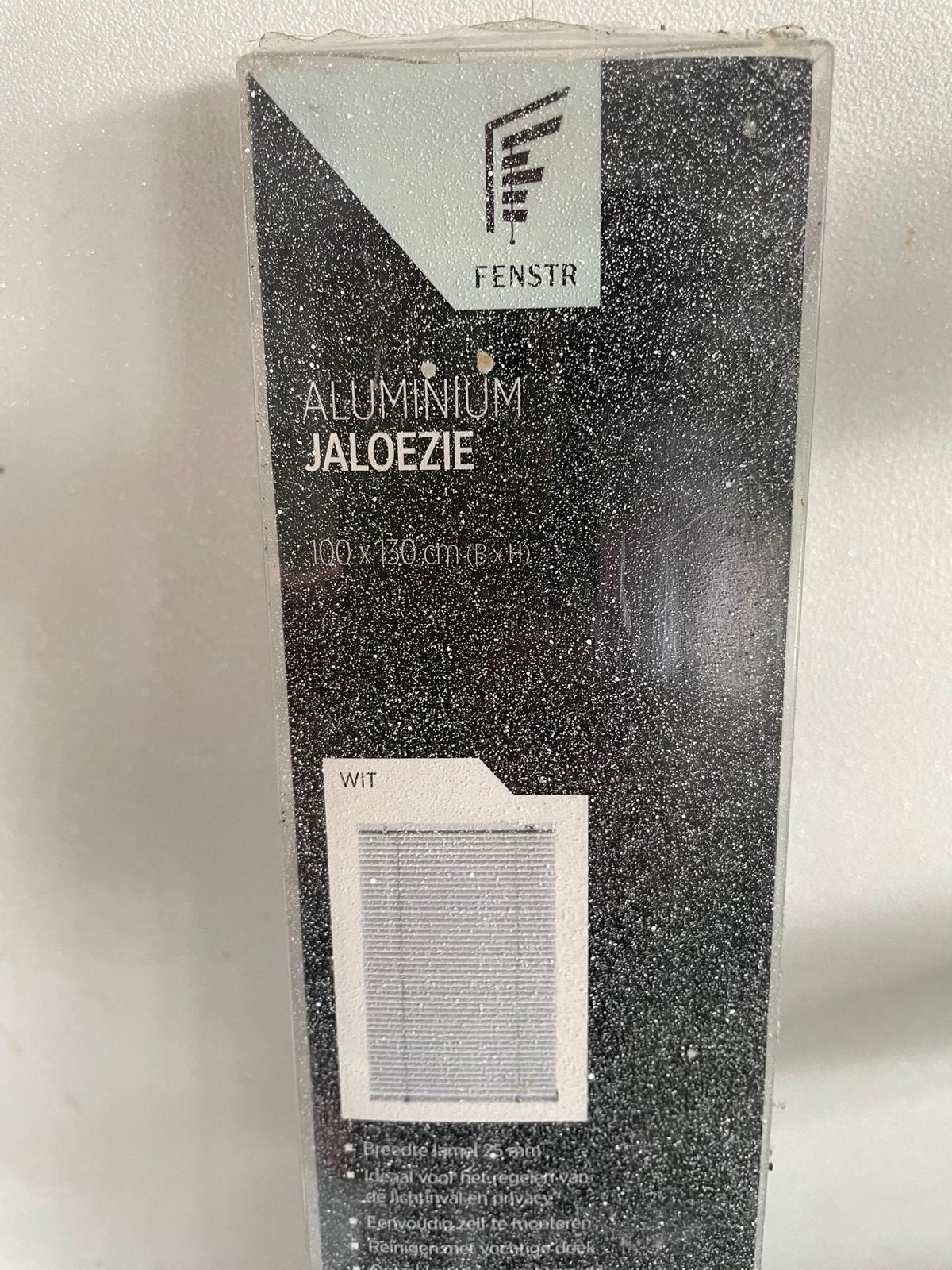 Witte aluminium jaloezie 100x130 cm, Ophalen, Overige merken, Wit, Metaal