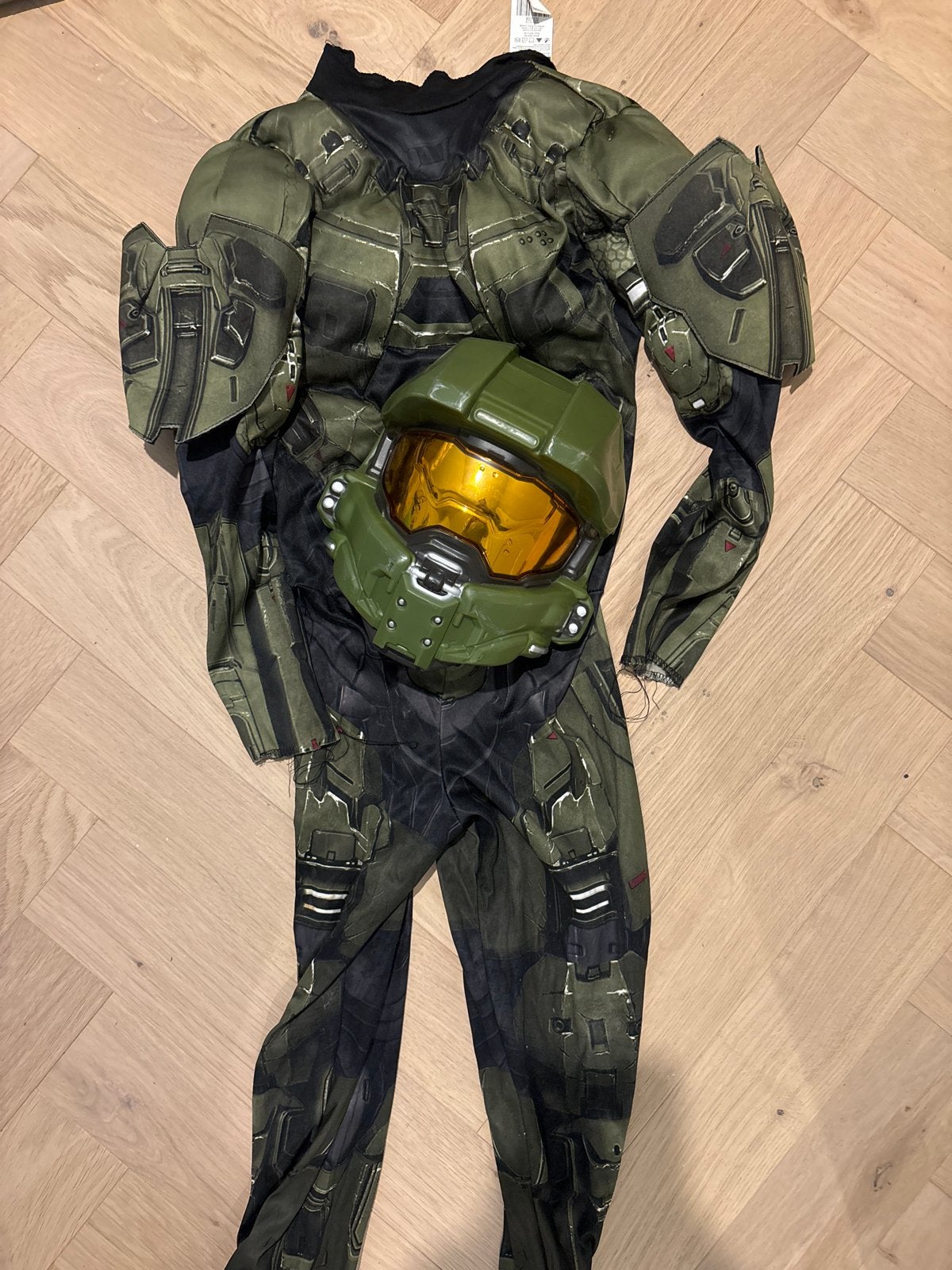 Halo verkleed kostuum met masker - Maat 8 jaar, Ophalen of Verzenden, Gebruikt, 122 t/m 128, Jongen of Meisje