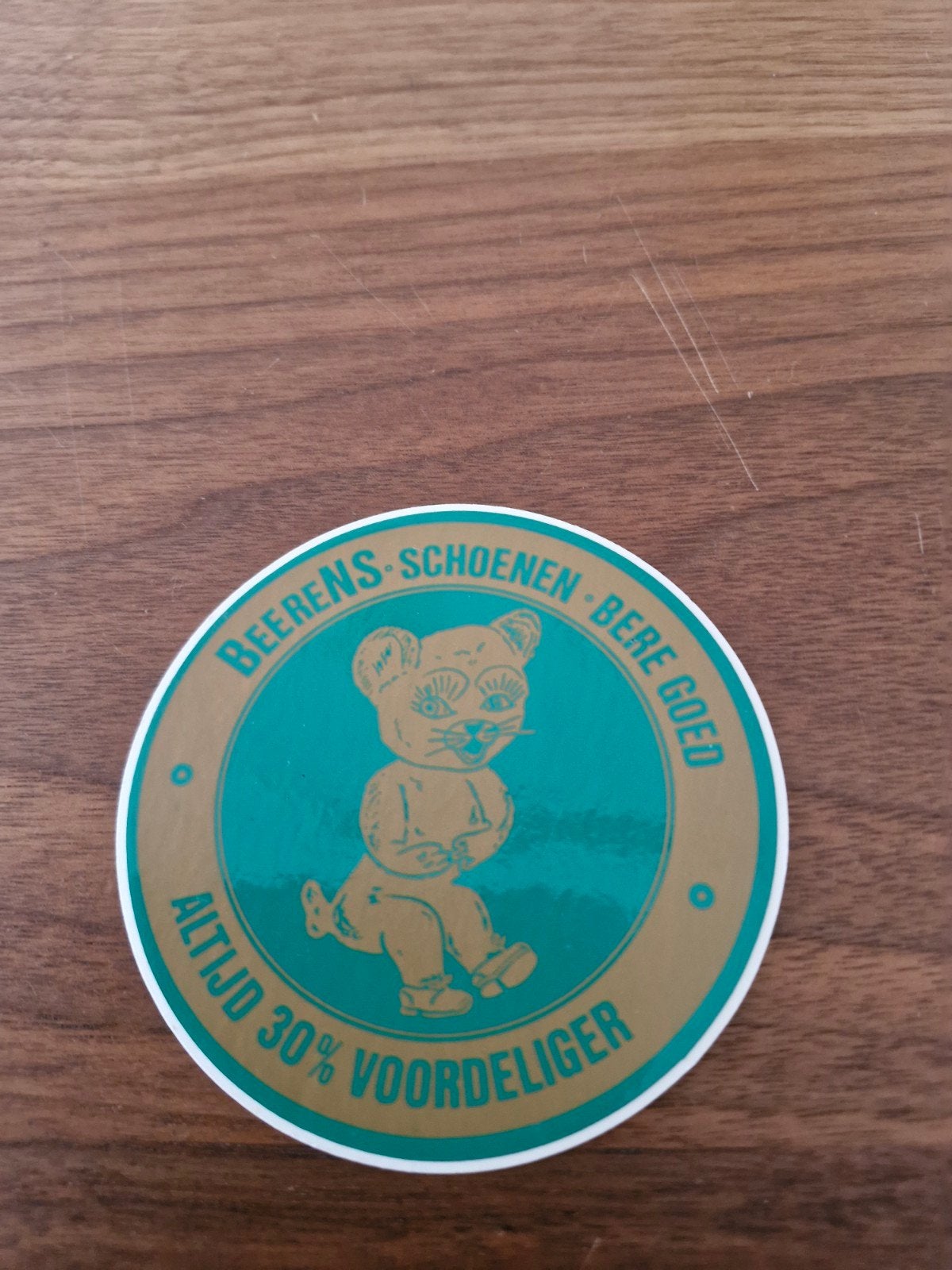 11398 Vintage Beerens Schoenen Sticker - Bere Goed, Ophalen of Verzenden, Gebruikt, Merk