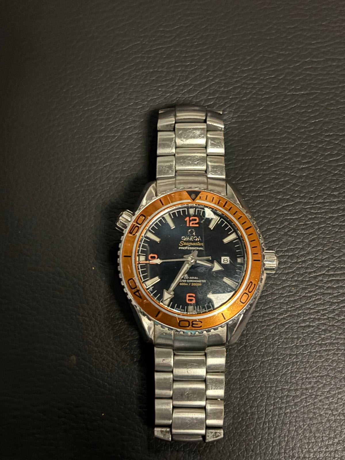 Omega Seamaster Planet Ocean Herenhorloge, Ophalen, Gebruikt, Staal, Polshorloge