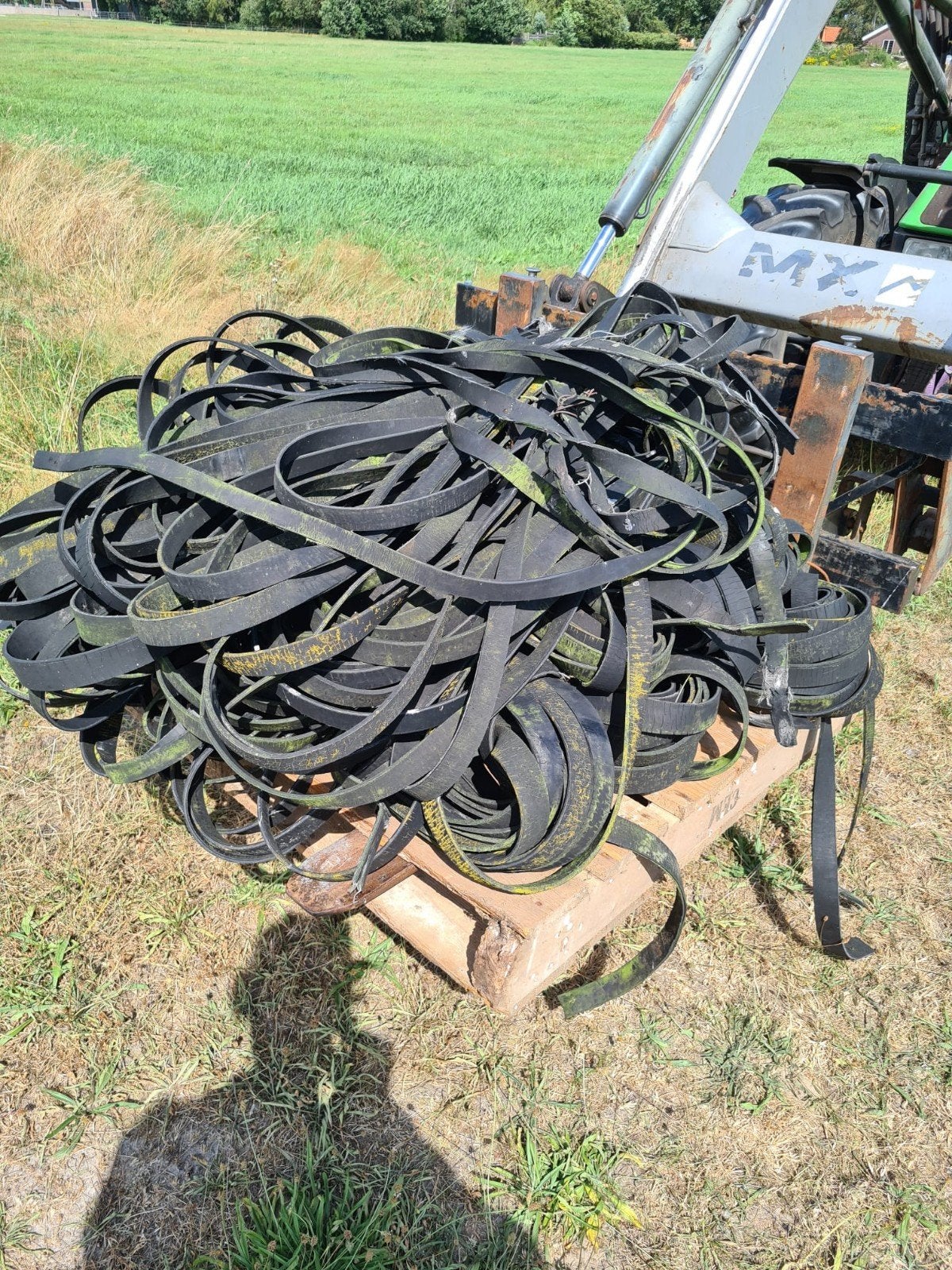 Rubber afrastering +- 400 meter, Ophalen