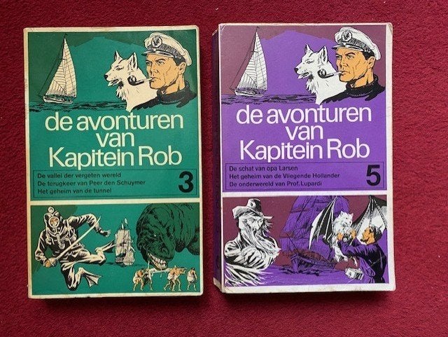 KAPITEIN ROB 2 DEELTJES TE KOOP,ELK MET 3 VERHALEN IN GOEDE, Eén stripboek, Ophalen of Verzenden, Gelezen