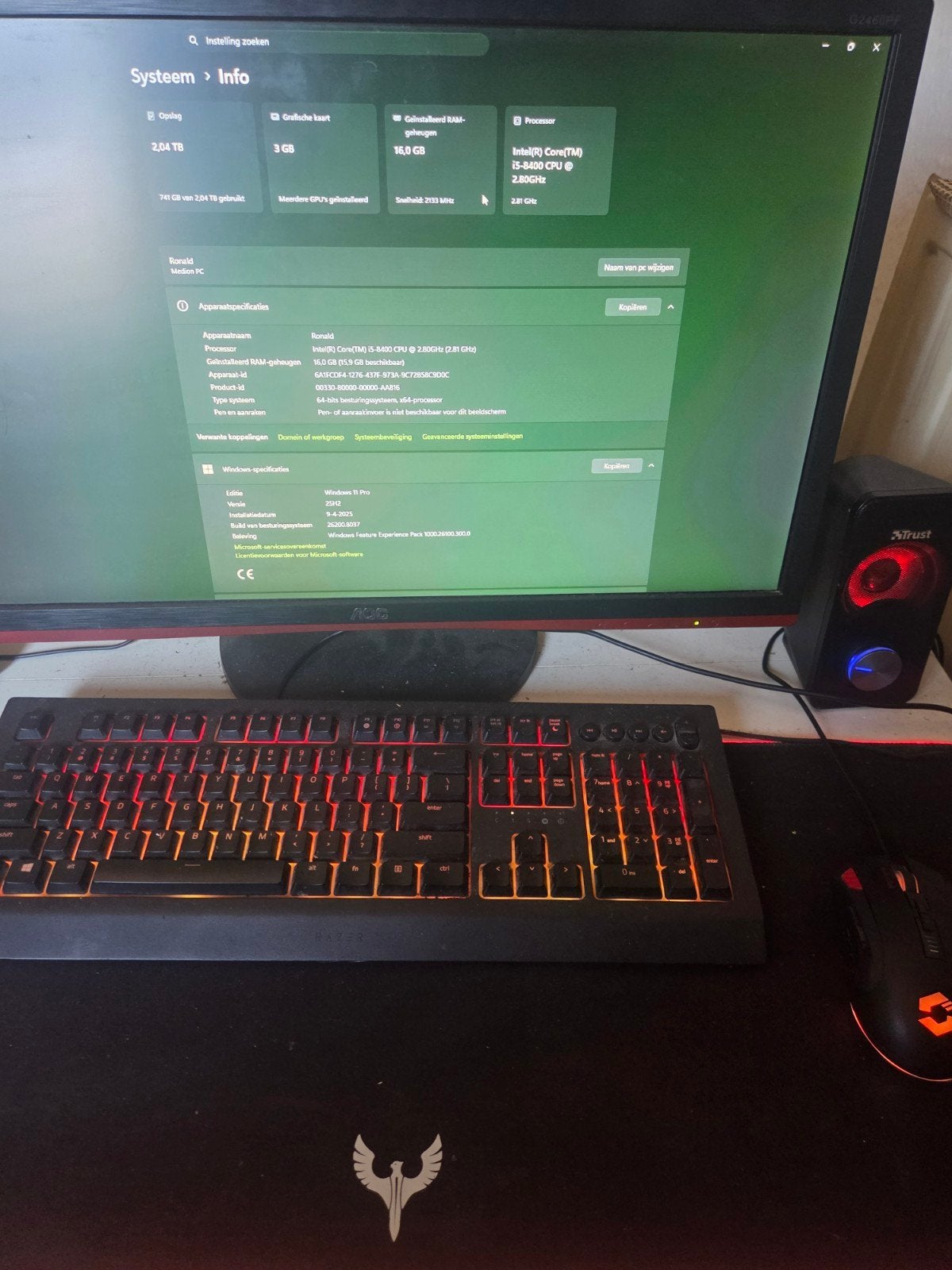 Complete pc, Computers en Software, Ophalen of Verzenden, Zo goed als nieuw, 3 tot 4 Ghz