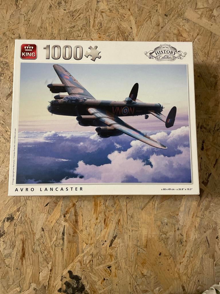 King History Collection Avro Lancaster puzzel 1000 stukjes, Hobby en Vrije tijd, Denksport en Puzzels, Ophalen of Verzenden, 500 t/m 1500 stukjes