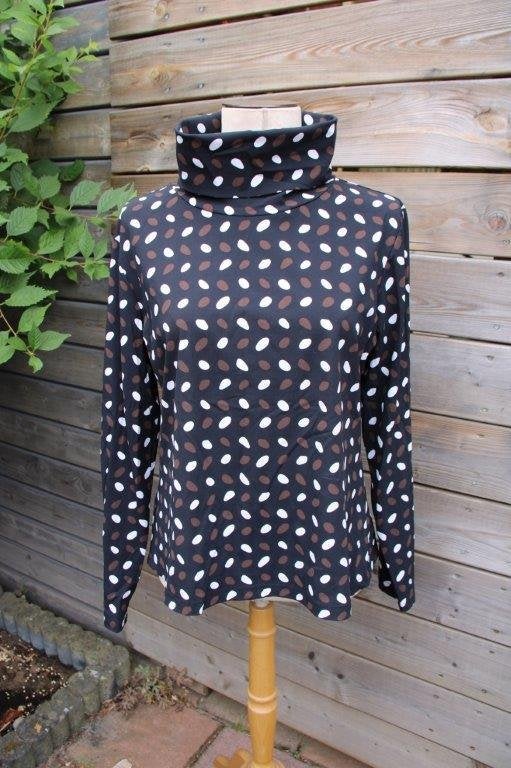 Tuniek zwart/ wit/ bruin Mi Piace mt Xl travel Vaste prijs, Mi Piace, Zwart, Maat 46/48 (XL) of groter, Ophalen of Verzenden