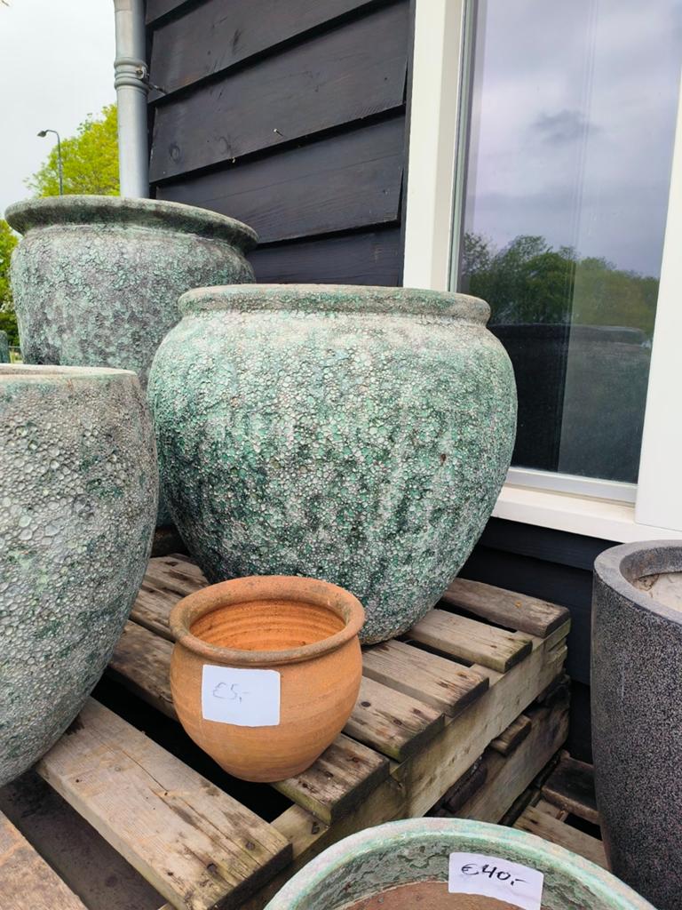Prachtige potten, Tuin en Terras, Bloempotten, Gebruikt, 40 cm of meer, Rond, Ophalen of Verzenden