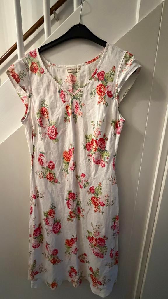 Romantische linnen jurk met bloemenprint L/XL, Vacatures, Vacatures | Thuiswerk, 33 - 40 uur, Overige niveaus, Overige vormen