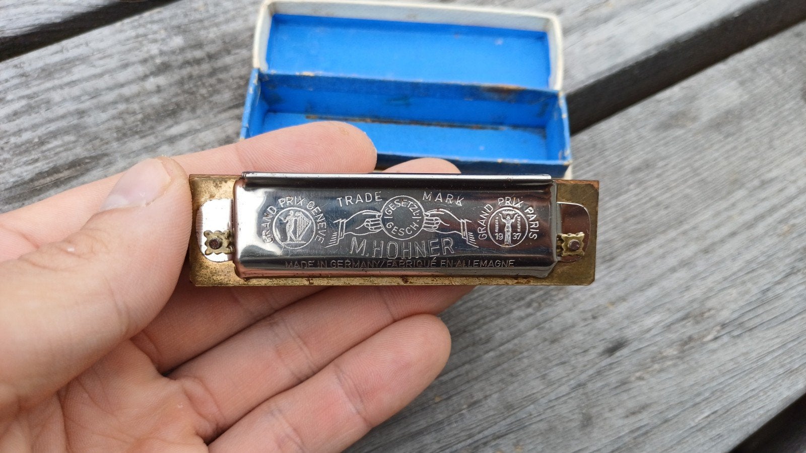 Vintage Hohner Piccolo Mondharmonica - Jaren '30, Muziek en Instrumenten, Chromatisch, Ophalen of Verzenden, Zo goed als nieuw
