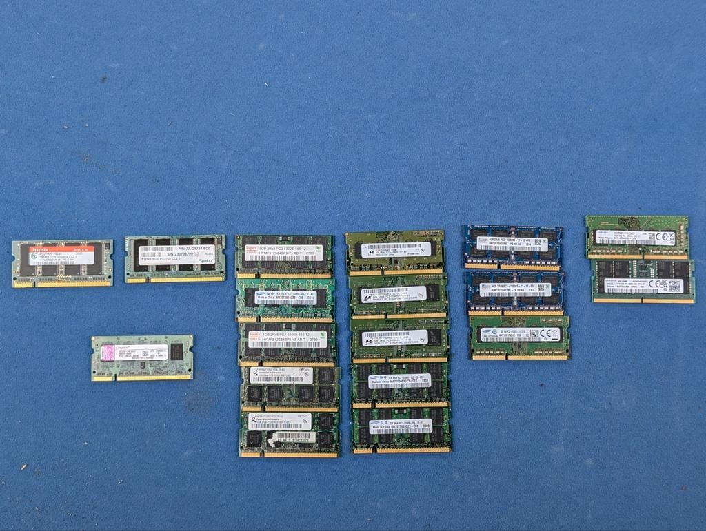 Diverse RAM Geheugen Modules voor Laptops en Desktops, Computers en Software, RAM geheugen, Ophalen, Gebruikt, Verschillend, Server