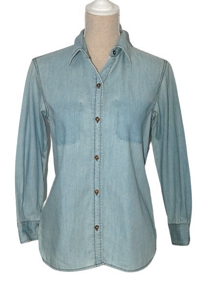 Current Elliott spijkerblouse, blouse, Mt. S, Zo goed als nieuw, Maat 36 (S), Current Elliott, Verzenden
