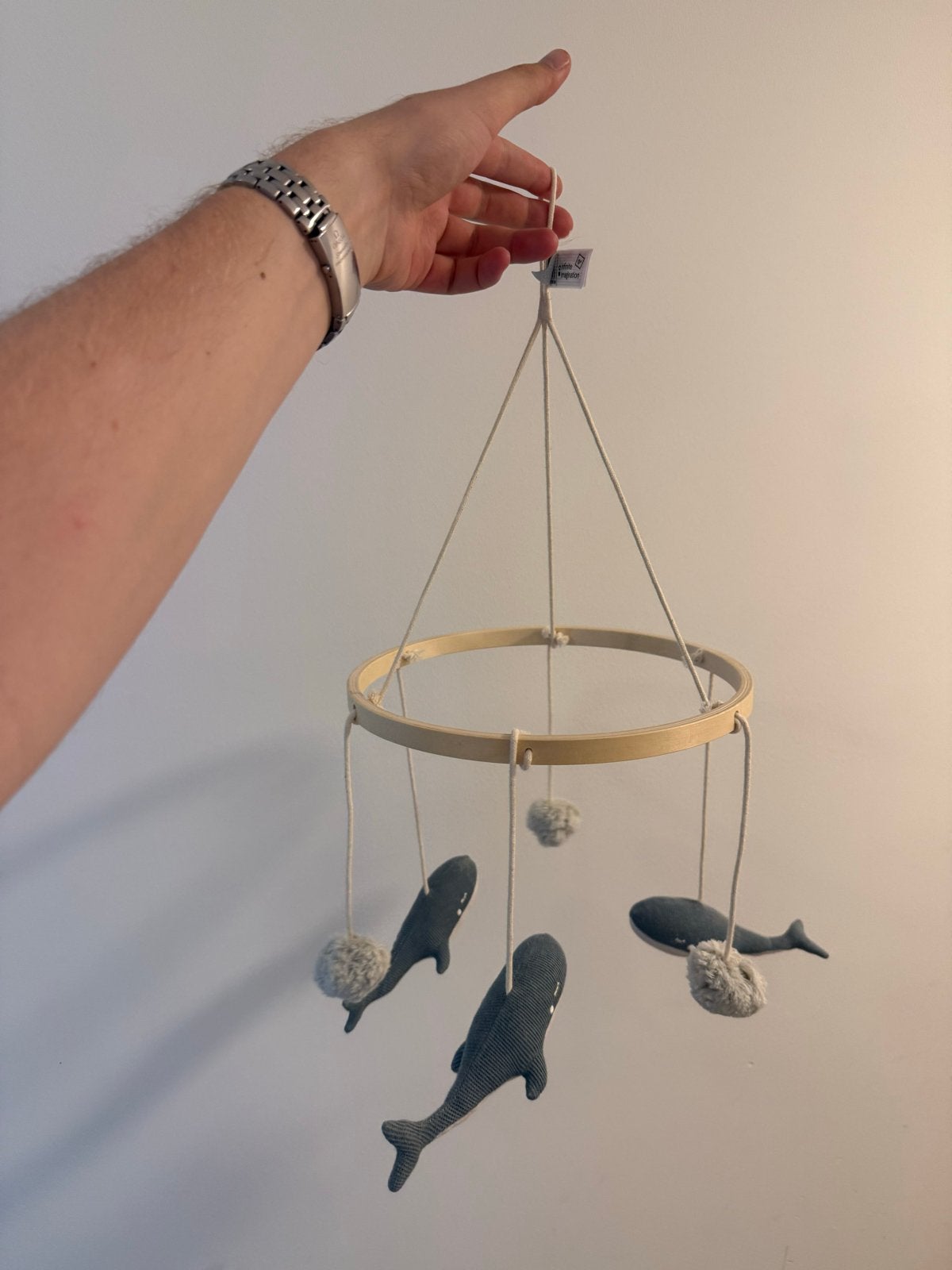 Walvissen en ballen mobiel voor babybedje, Ophalen, Zo goed als nieuw