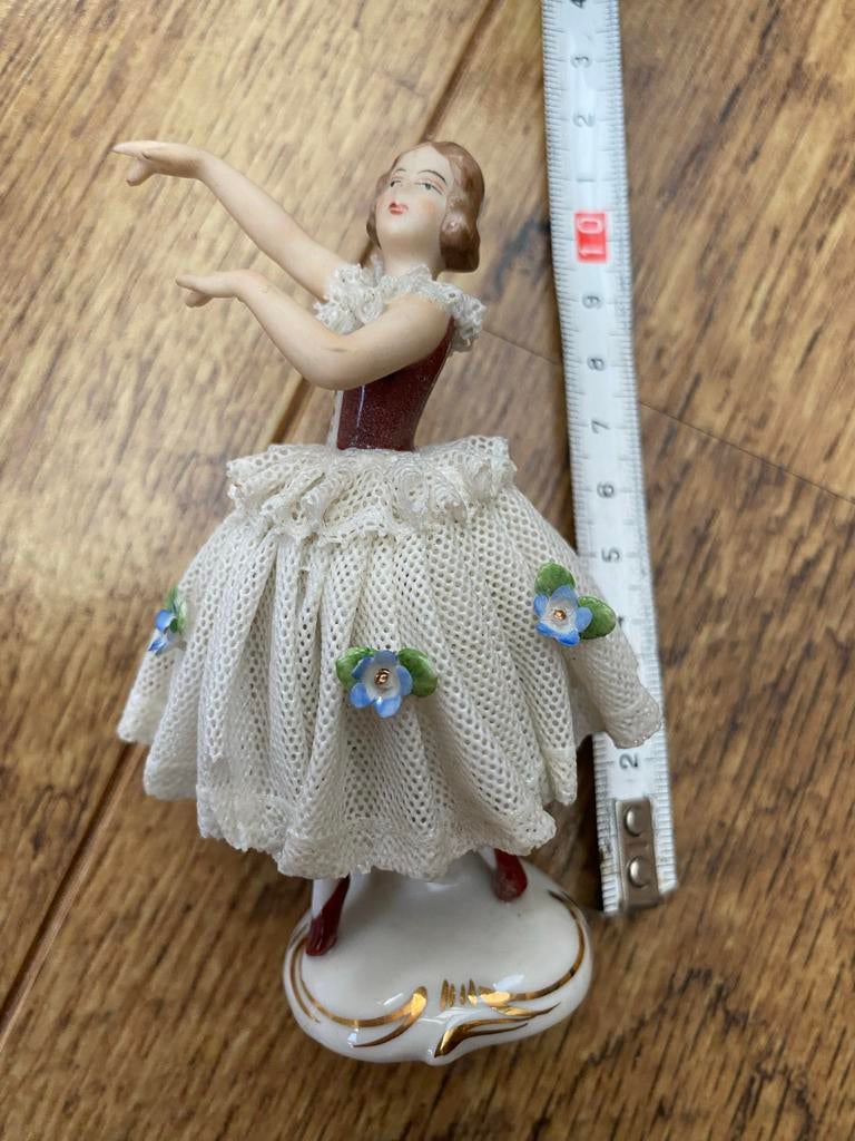 Porseleinen Dresden Ballerina Beeldje, Ophalen of Verzenden