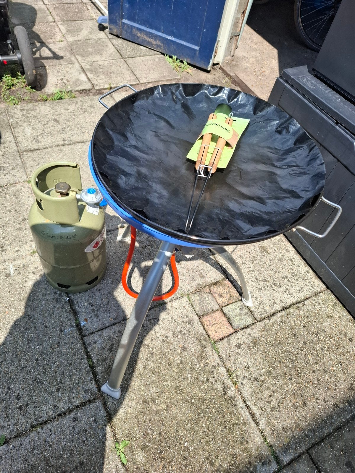 Scottelbraai met gasbrander en gasfles, Ophalen of Verzenden, Gebruikt, Onbekend