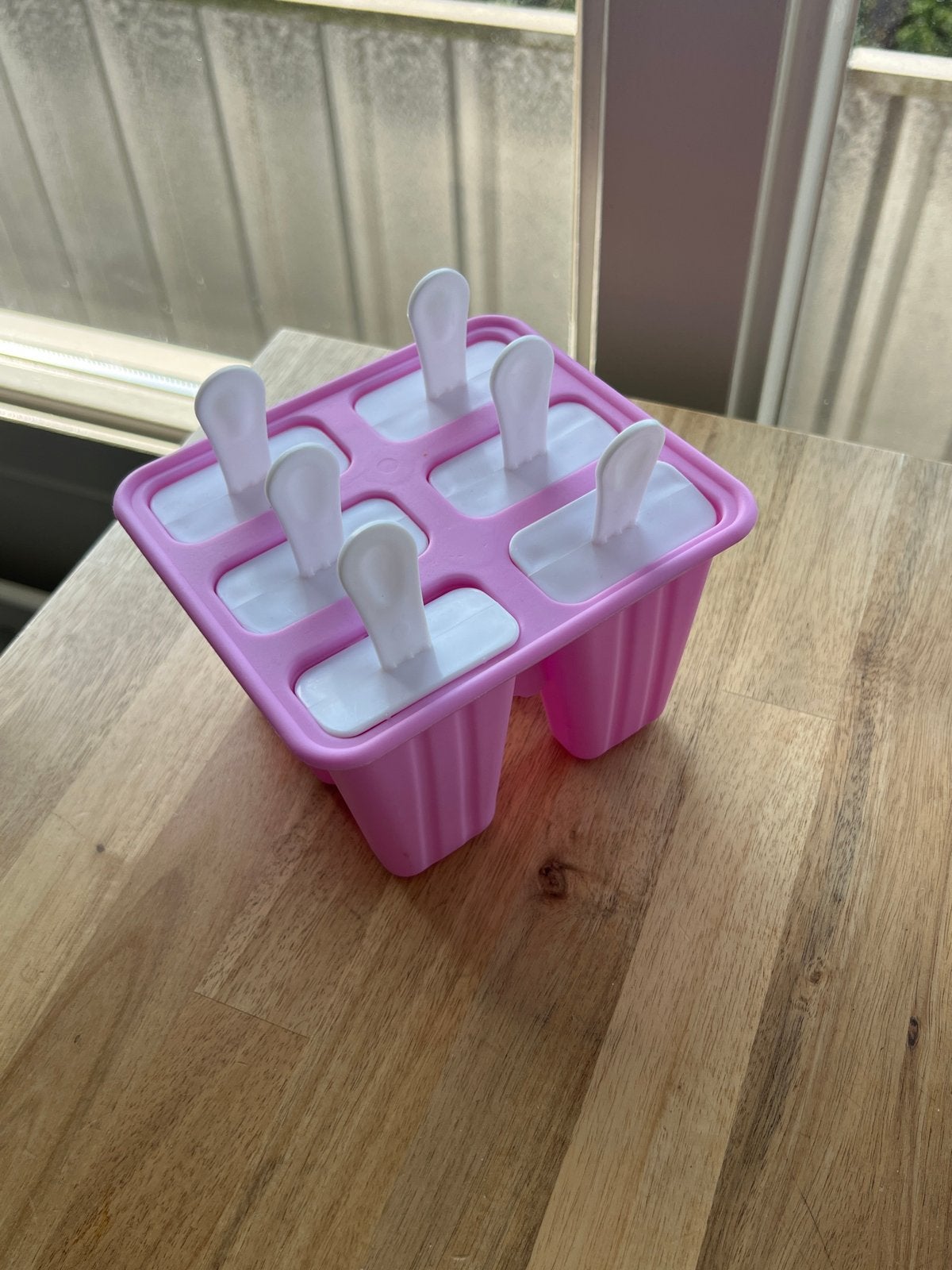 Roze ijsvormpjes voor 6 ijsjes, Ophalen, Overige typen, Kunststof, Zo goed als nieuw