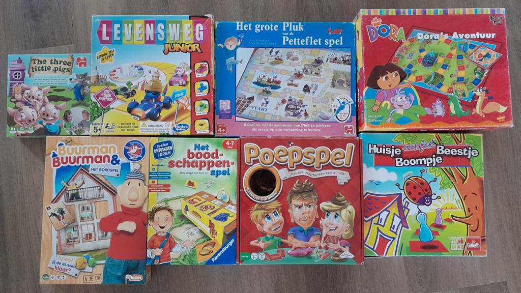 Diverse bordspellen voor kinderen (7 stuks), Hobby en Vrije tijd, Gezelschapsspellen | Bordspellen, Vijf spelers of meer, Ophalen of Verzenden