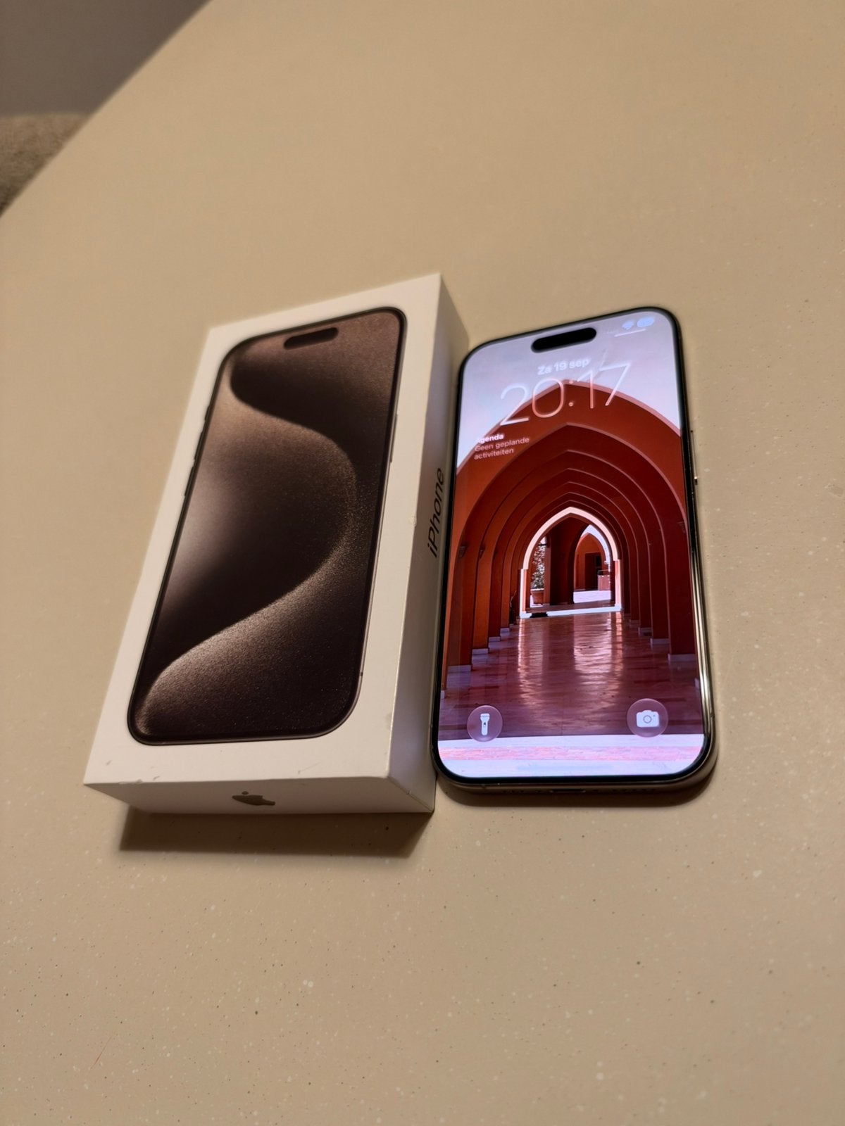 Apple iPhone 15 PRO Natural Titanium 128GB, Ophalen of Verzenden, Zo goed als nieuw, 128 GB, IPhone 15 Pro